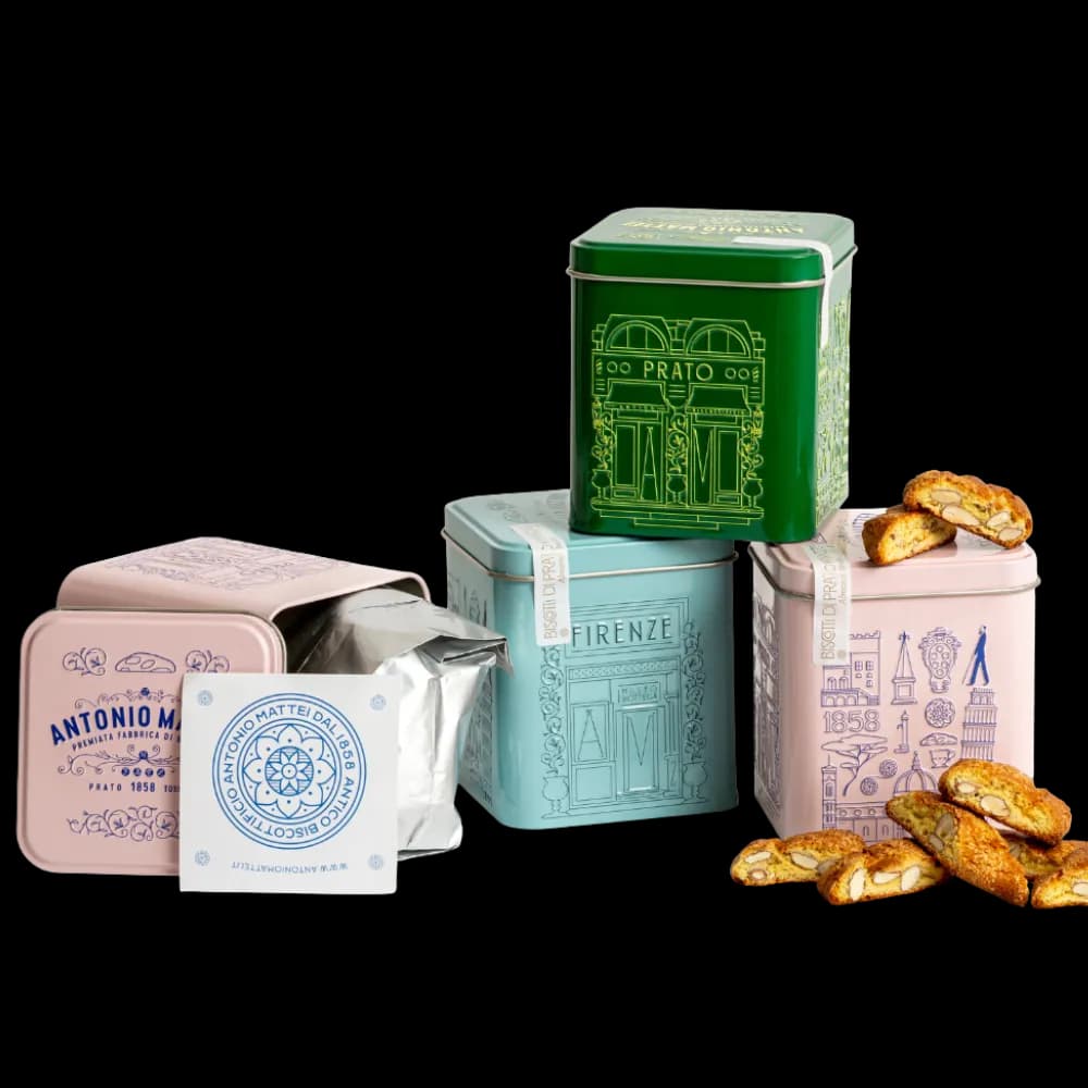 Antonio Mattei 아몬드 비스코티 피렌체 틴 200g