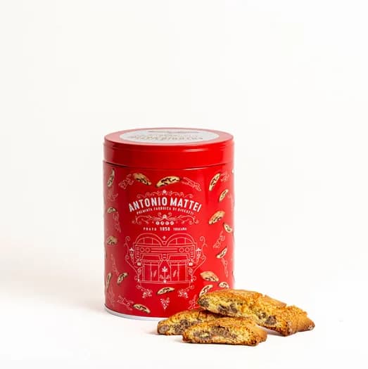 Antonio Mattei 다크초콜릿 비스코티 레드 틴 125g
